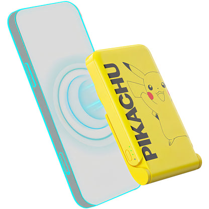 Ασύρματη Εξωτερική Μπαταρία OTL Pokemon Pikatchu, 5000mAh, 20W, PD + FQI, 1 x QI - 1 x USB-C, Κίτρινη PK1191