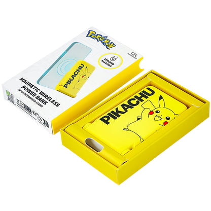 Ασύρματη Εξωτερική Μπαταρία OTL Pokemon Pikatchu, 5000mAh, 20W, PD + FQI, 1 x QI - 1 x USB-C, Κίτρινη PK1191