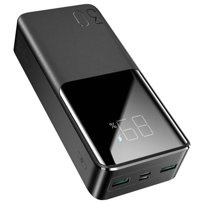 Joyroom JR-QP193 External Battery, 30000mAh, 22.5W, QC + PD, 1 x USB-C - 2 x USB-A, Black