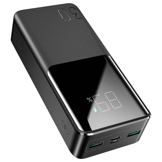 Εξωτερική Μπαταρία Joyroom JR-QP193, 30000mAh, 22.5W, QC + PD, 1 x USB-C - 2 x USB-A, Μαύρο