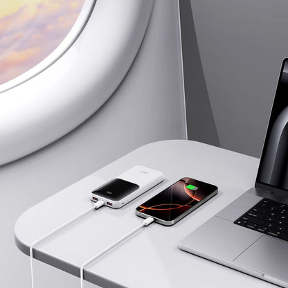Εξωτερική Μπαταρία Tech-Protect PB01, 10000mAh, 22.5W, QC + PD, 1 x USB-C - 2 x USB-A, Λευκή