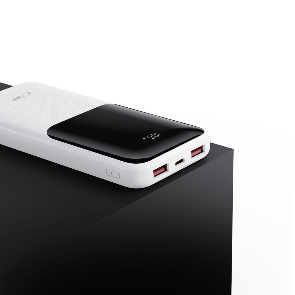 Εξωτερική Μπαταρία Tech-Protect PB01, 10000mAh, 22.5W, QC + PD, 1 x USB-C - 2 x USB-A, Λευκή