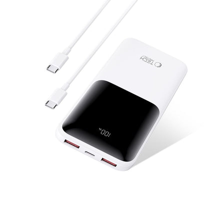Εξωτερική Μπαταρία Tech-Protect PB01, 10000mAh, 22.5W, QC + PD, 1 x USB-C - 2 x USB-A, Λευκή