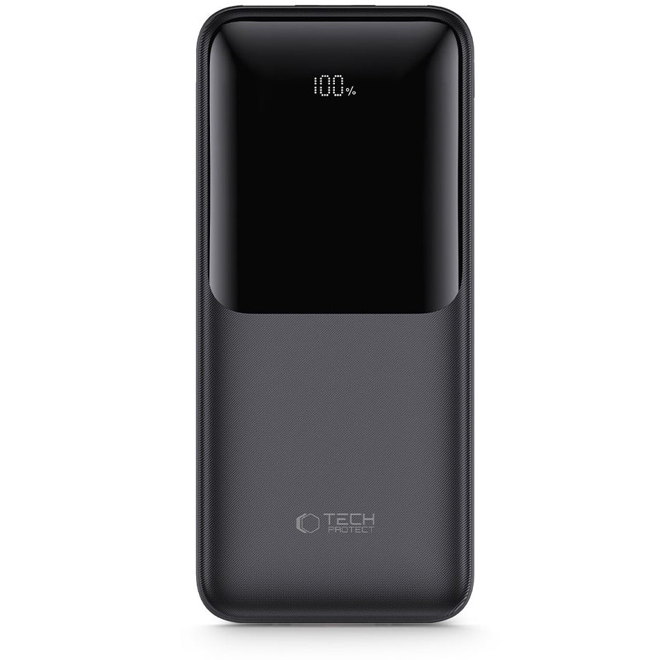 Εξωτερική Μπαταρία Tech-Protect PB02, 20000mAh, 22.5W, QC + PD, 1 x USB-C - 2 x USB-A, Μαύρη