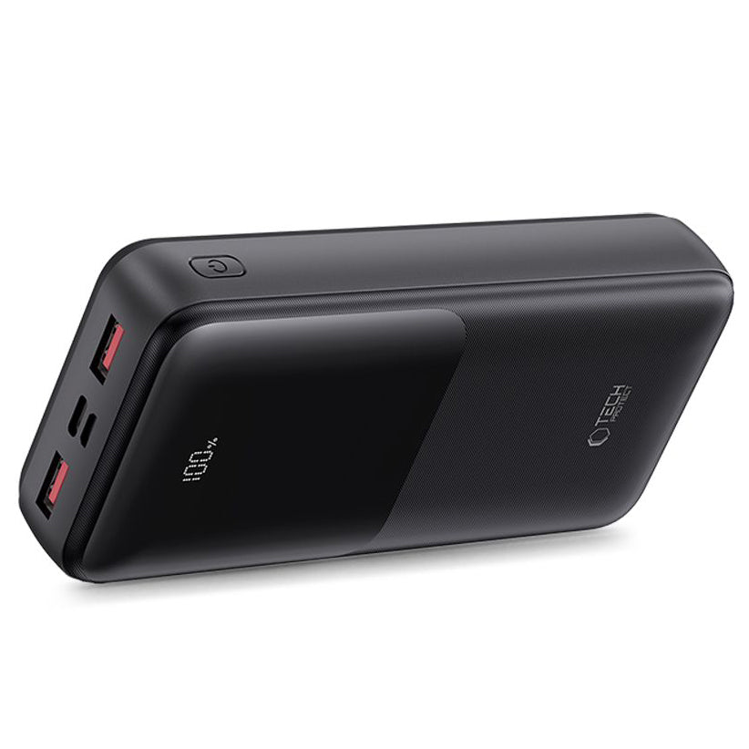 Εξωτερική Μπαταρία Tech-Protect PB02, 20000mAh, 22.5W, QC + PD, 1 x USB-C - 2 x USB-A, Μαύρη