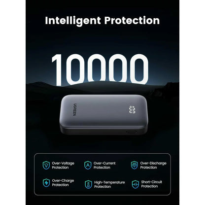 Εξωτερική Μπαταρία UGREEN PB502, 10000mAh, 30W, QC + PD, 1 x USB-A - 1 x USB-C, Γκρι