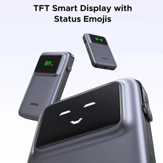 Εξωτερική Μπαταρία UGREEN PB511 Uno, 10000mAh, 30W, QC + PD, 1 x USB-A - 2 x USB-C, Γκρι