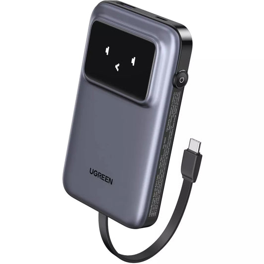 Εξωτερική Μπαταρία UGREEN PB511 Uno, 10000mAh, 30W, QC + PD, 1 x USB-A - 2 x USB-C, Γκρι
