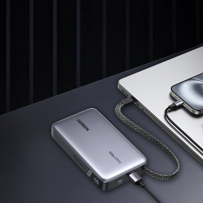 Εξωτερική Μπαταρία UGREEN PB551 (55992), 20000mAh, 145W, QC + PD, 1 x USB-A - 2 x USB-C, Γκρι