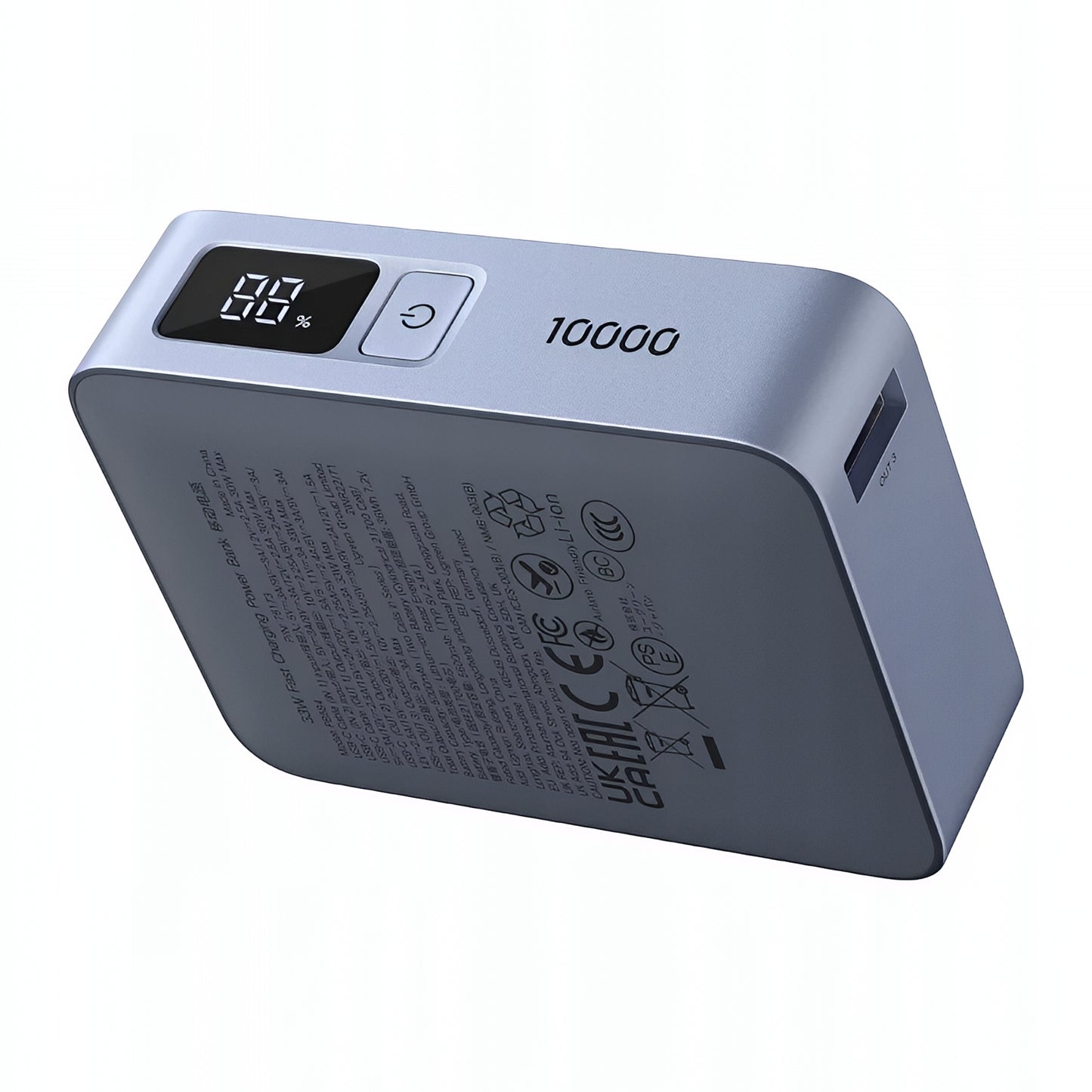 Εξωτερική Μπαταρία UGREEN PB584 (75173B), 10000mAh, 33W, QC + PD, 1 x USB-A - 2 x USB-C, Μπλε