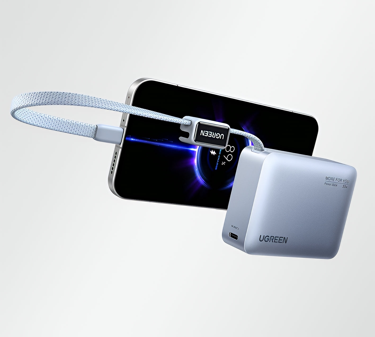Εξωτερική Μπαταρία UGREEN PB584 (75173B), 10000mAh, 33W, QC + PD, 1 x USB-A - 2 x USB-C, Μπλε