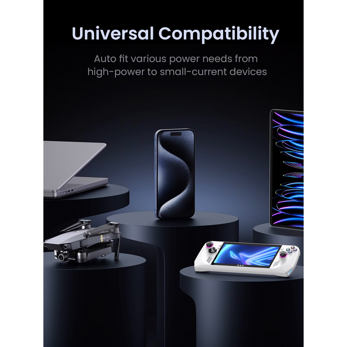 Εξωτερική Μπαταρία UGREEN PB770, 48000mAh, 300W, QC + PD, 2 x USB-A - 3 x USB-C, Γκρι, Επανασφραγισμένη