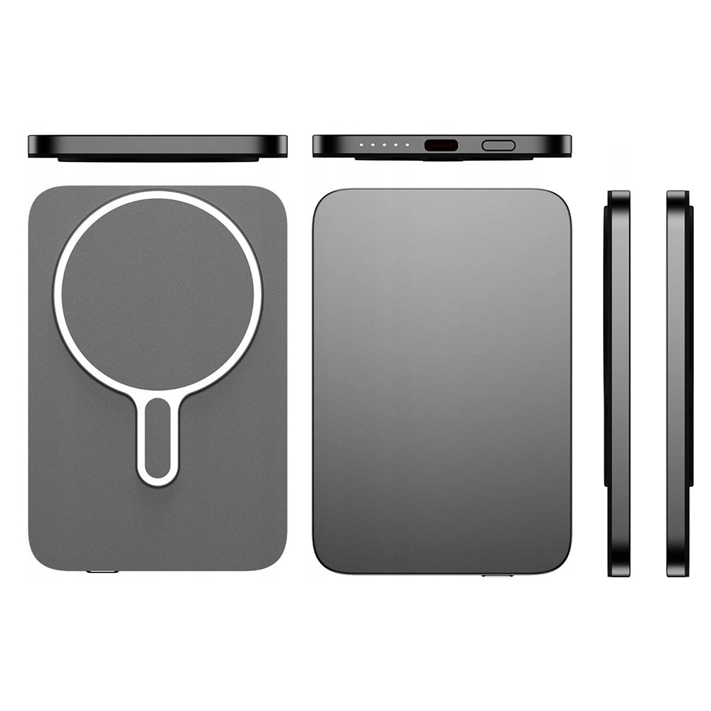 Εξωτερική Μπαταρία Wireless 3MK MagSnap Go, 5000mAh, 20W, PD + FQI, 1 x QI - 1 x USB-C, Γκρι