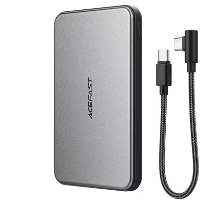 Εξωτερική Μπαταρία Wireless Acefast M30, 5000mAh, 20W, PD + FQI, 1 x QI - 2 x USB-C, Μαύρη
