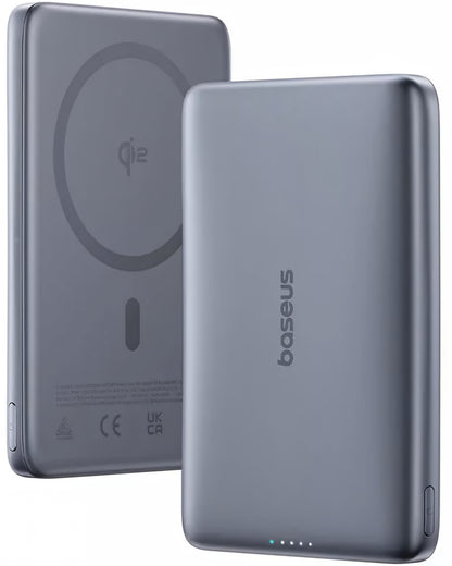 Εξωτερική Μπαταρία Ασύρματη Baseus PicoGo AM41, 10000mAh, 27W, PD + FQI, 1 x QI - 1 x USB-C, Γκρι E0027200