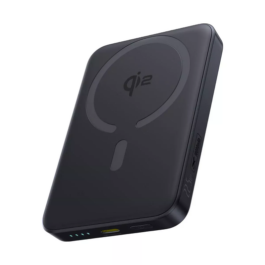 Baseus Enerfill FM12 Wireless External Battery, 10000mAh, 22.5W, PD + FQI, 1 x QI - 1 x USB-C, Black E0028500