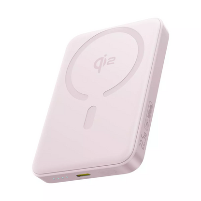Εξωτερική Μπαταρία Ασύρματη Baseus Enerfill FM12, 10000mAh, 22.5W, PD + FQI, 1 x QI - 1 x USB-C, Ροζ E0028502