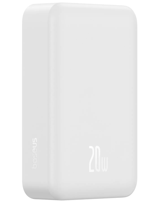 Εξωτερική Ασύρματη Μπαταρία Baseus EnerFill FM41 Mini, 20000mAh, 20W, PD + FQI, 1 x QI - 1 x USB-C, Λευκό E0027U01