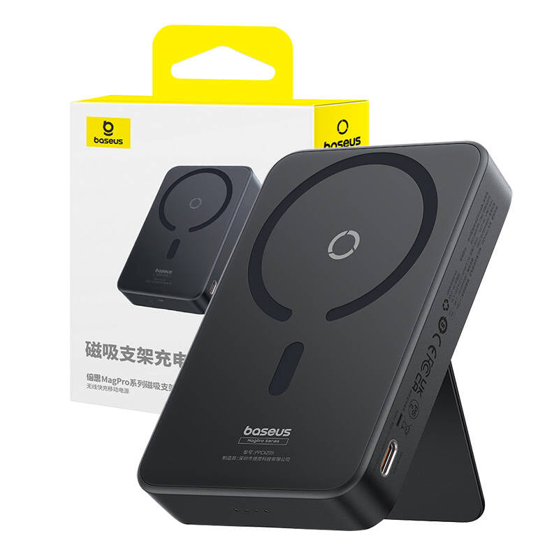 Εξωτερική Μπαταρία Wireless Baseus MagPro PPCXZ05, 5000mAh, 20W, PD + FQI, 1 x QI - 1 x USB-C, Μαύρη P10064101123-00