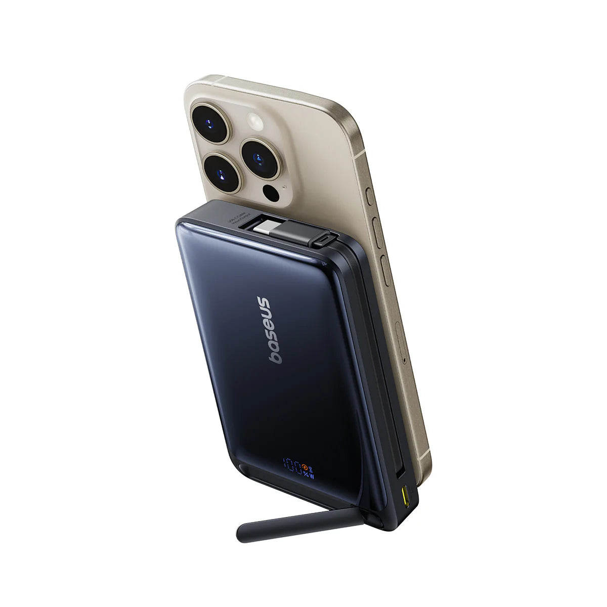Εξωτερική Μπαταρία Wireless Baseus Nomos, 10000mAh, 45W, PD + FQI, 1 x QI - 2 x USB-C, Μαύρη P10078800123-00