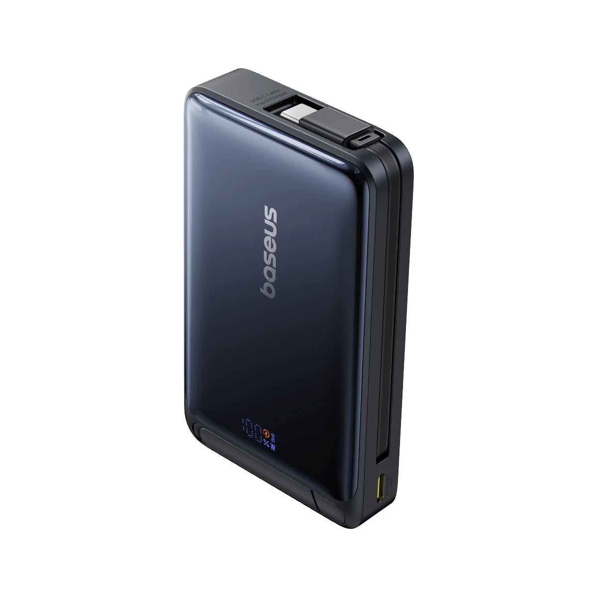 Εξωτερική Μπαταρία Wireless Baseus Nomos, 10000mAh, 45W, PD + FQI, 1 x QI - 2 x USB-C, Μαύρη P10078800123-00