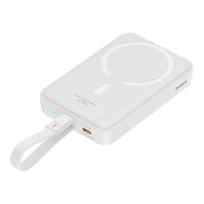 Εξωτερική Μπαταρία Wireless Baseus Magnetic Mini, 10000mAh, 20W, PD + FQI, 1 x Lightning - 1 x QI - 1 x USB-C, Λευκή P10022109223-00