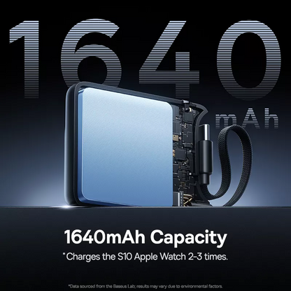 Εξωτερική Ασύρματη Μπαταρία Baseus EnerFill FW11 για Apple Watch Series, 1640mAh, 5W, 1 x QI, Μαύρο E0205301