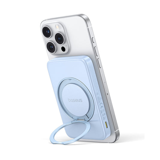Εξωτερική Μπαταρία Wireless Baseus PicoGo, 5000mAh, 20W, PD + FQI, 1 x QI - 1 x USB-C, Μπλε P10076800313-00