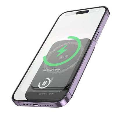 Εξωτερική Μπαταρία Wireless Borofone BJ63 Nimble, 5000mAh, 20W, PD + FQI, 1 x QI - 1 x USB-C, Μαύρη