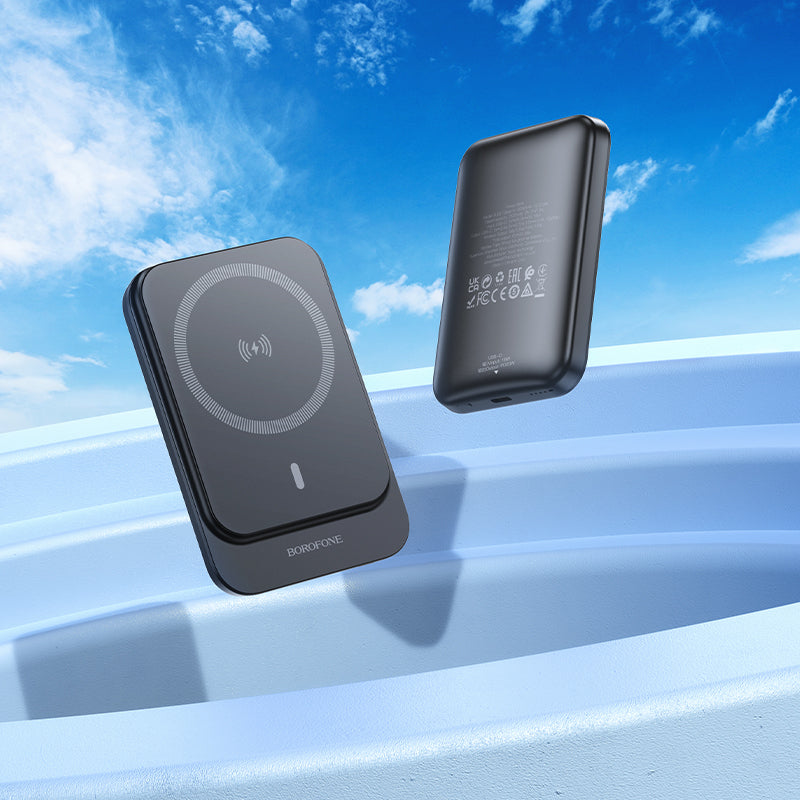 Εξωτερική Μπαταρία Wireless Borofone BJ63 Nimble, 5000mAh, 20W, PD + FQI, 1 x QI - 1 x USB-C, Μαύρη