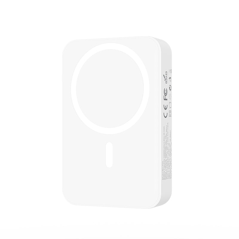 Εξωτερική Μπαταρία Wireless BWOO BO-P59, 10000mAh, 20W, PD + QI, 1 x QI - 1 x USB-C, Λευκή
