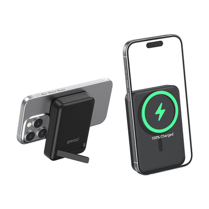 Εξωτερική Μπαταρία Wireless BWOO BO-P59, 10000mAh, 20W, PD + FQI, 1 x QI - 1 x USB-C, Μαύρη
