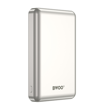 Εξωτερική Ασύρματη Μπαταρία BWOO BO-P82, 10000mAh, 22.5W, PD + FQI, 1 x QI - 1 x USB-C, Λευκή