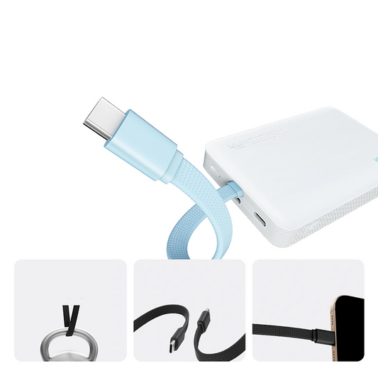 Ασύρματη Εξωτερική Μπαταρία Cuktech CP132ML, 10000mAh, 22.5W, PD + QI, 2 x USB-C, Λευκή