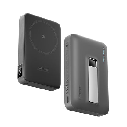 Εξωτερική Ασύρματη Μπαταρία Cuktech WPB100, 10000mAh, 30W, PD + FQI, 1 x QI - 1 x USB-C, Γκρι CUWPB100GLBK