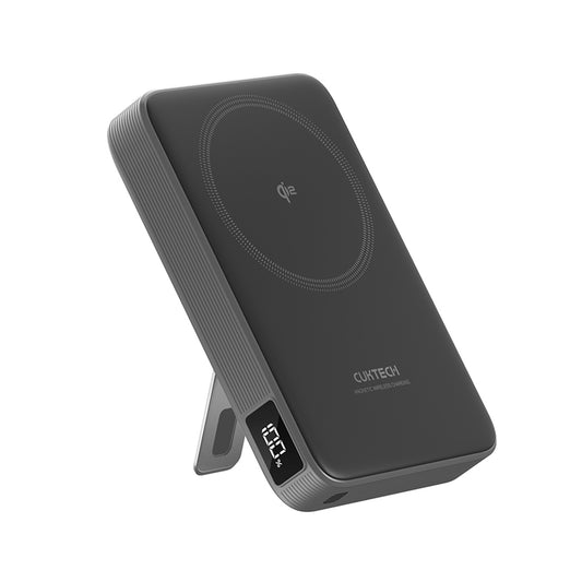 Εξωτερική Ασύρματη Μπαταρία Cuktech WPB100, 10000mAh, 30W, PD + FQI, 1 x QI - 1 x USB-C, Γκρι CUWPB100GLBK