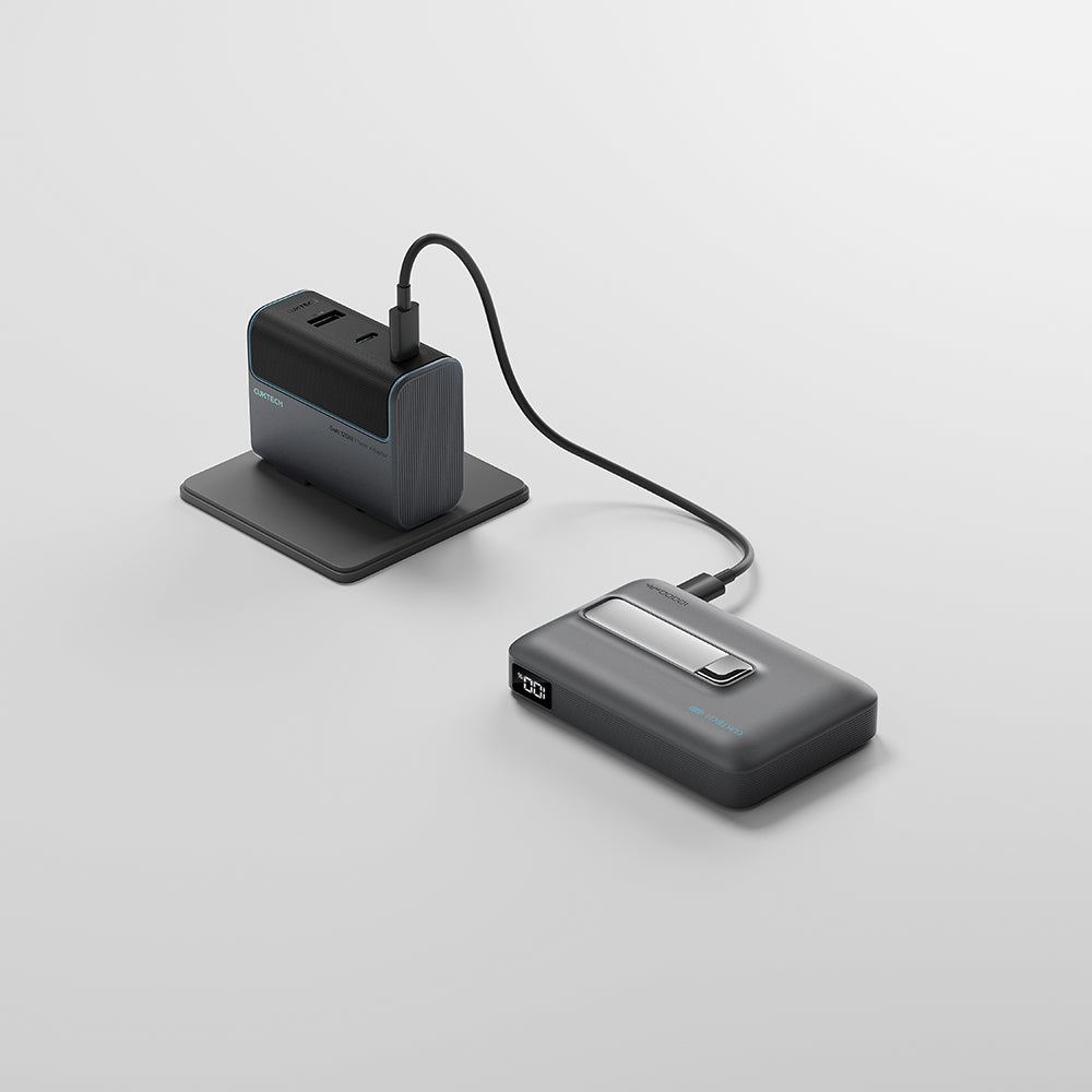 Εξωτερική Ασύρματη Μπαταρία Cuktech WPB100, 10000mAh, 30W, PD + FQI, 1 x QI - 1 x USB-C, Γκρι CUWPB100GLBK