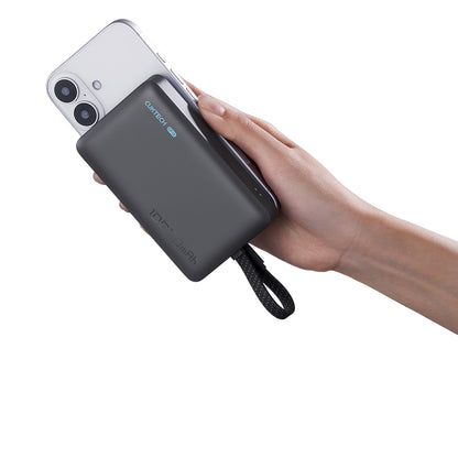 Ασύρματη Εξωτερική Μπαταρία Cuktech WPB100L, 10000mAh, 22.5W, PD + FQI, 1 x QI - 2 x USB-C, Μαύρη CKWPB100LGLBK