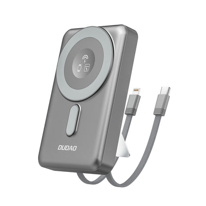 Εξωτερική Μπαταρία Wireless Dudao K29, 10000mAh, 20W, PD + FQI, 1 x Lightning - 1 x QI - 1 x USB-C, Γκρι