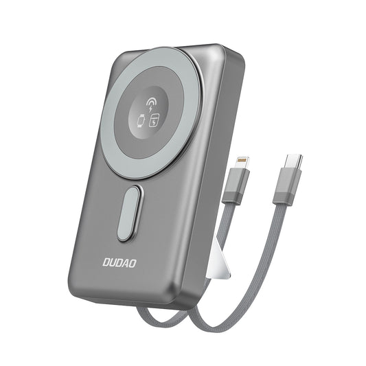 Εξωτερική Μπαταρία Wireless Dudao K29, 10000mAh, 20W, PD + FQI, 1 x Lightning - 1 x QI - 1 x USB-C, Γκρι