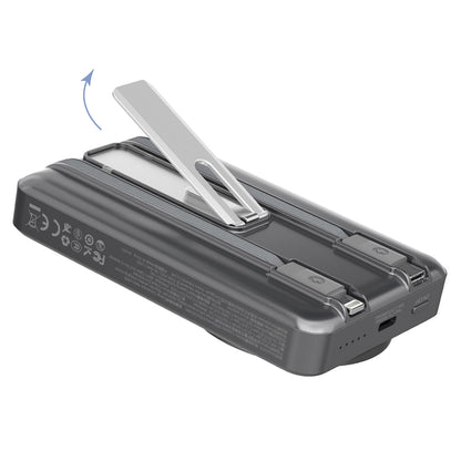 Εξωτερική Μπαταρία Wireless Dudao K29, 10000mAh, 20W, PD + FQI, 1 x Lightning - 1 x QI - 1 x USB-C, Γκρι