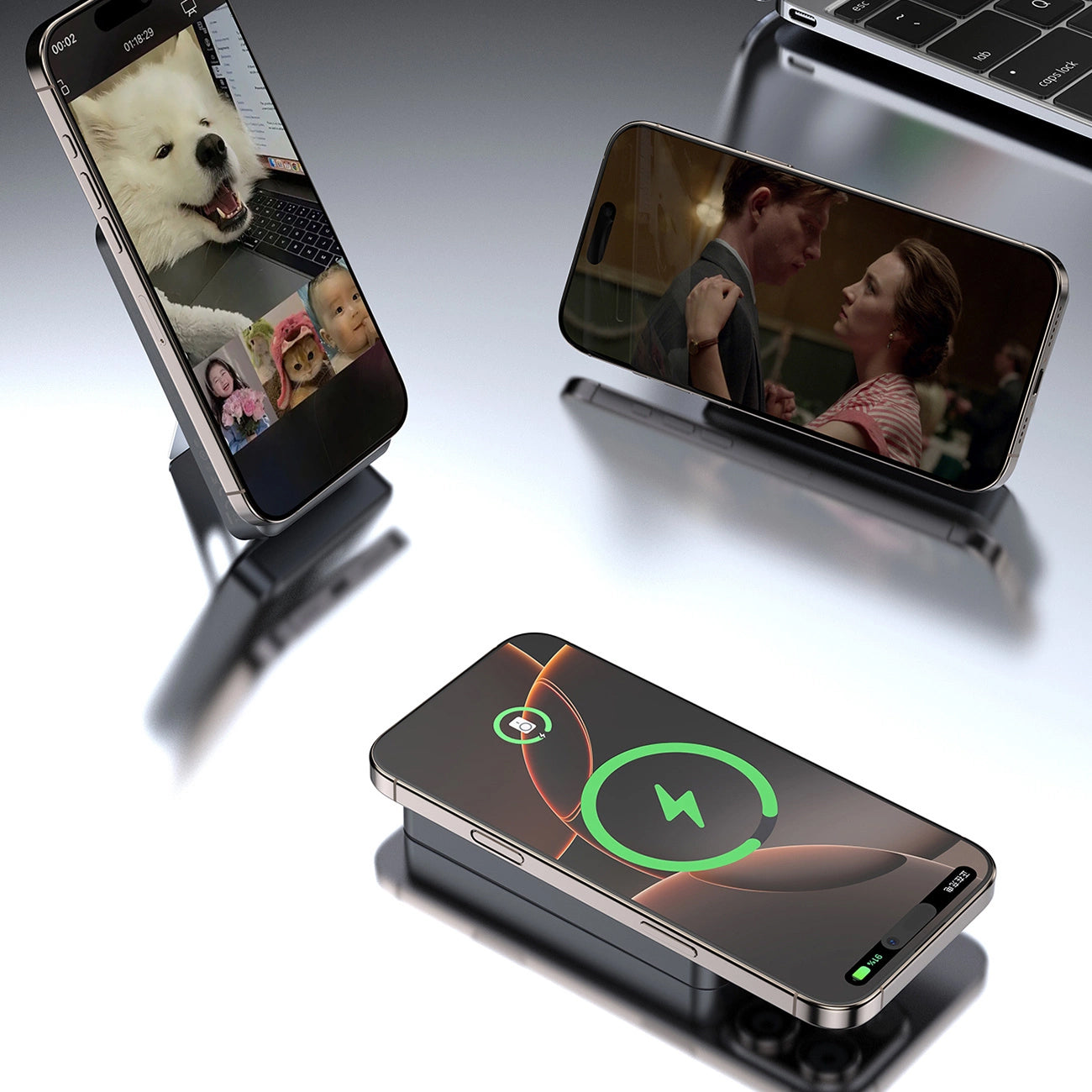 Εξωτερική Μπαταρία Wireless Dudao K29, 10000mAh, 20W, PD + FQI, 1 x Lightning - 1 x QI - 1 x USB-C, Γκρι