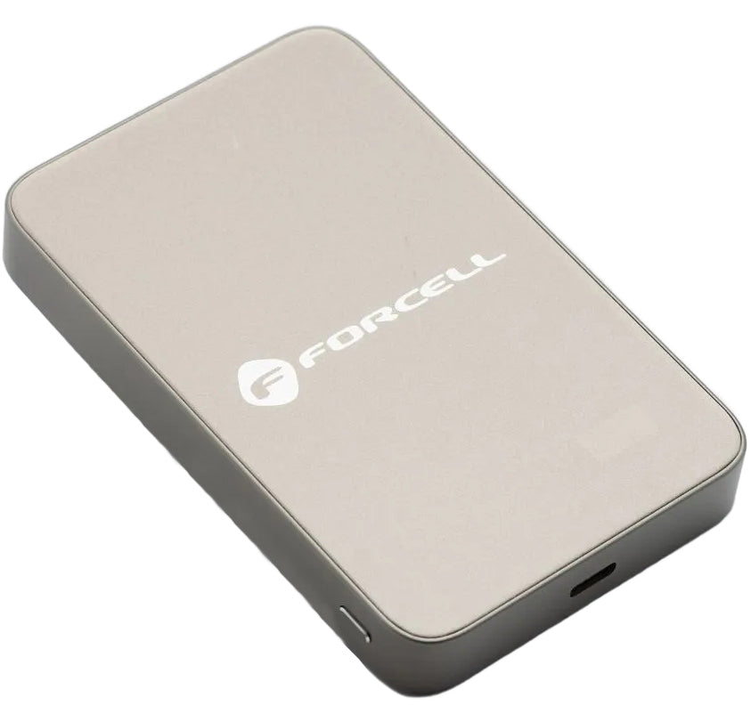 Εξωτερική Μπαταρία Wireless Forcell F10K8, 10000mAh, 15W, PD + FQI, 1 x QI - 1 x USB-C, Χρυσή