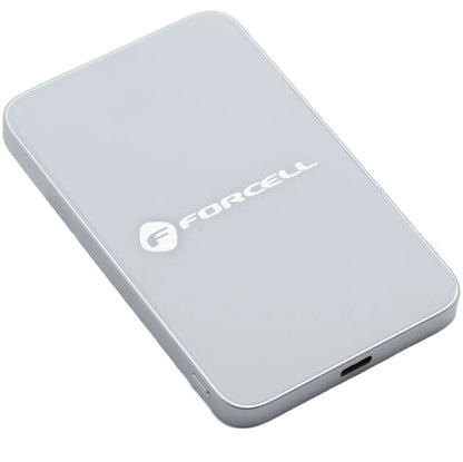 Εξωτερική Μπαταρία Wireless Forcell F5K8, 5000mAh, 15W, PD + FQI, 1 x QI - 1 x USB-C, Λευκή