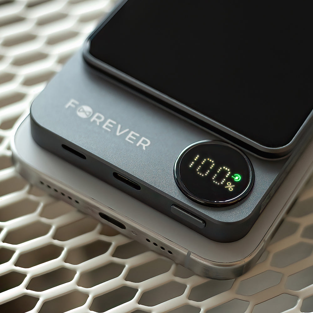 Εξωτερική Μπαταρία Wireless Forever MATB-200, 5000mAh, 20W, PD + FQI, 1 x QI - 1 x USB-C, Μαύρη