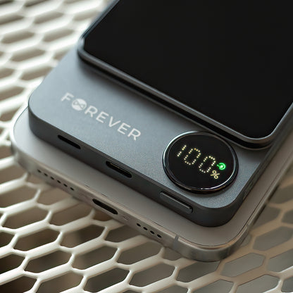Εξωτερική Μπαταρία Wireless Forever MATB-200, 5000mAh, 20W, PD + FQI, 1 x QI - 1 x USB-C, Μαύρη