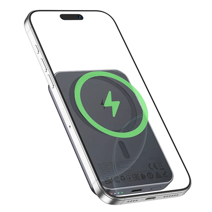 Εξωτερική Ασύρματη Μπαταρία HOCO J160, 5000mAh, 10W, 1 x QI - 1 x USB-C, Γκρι