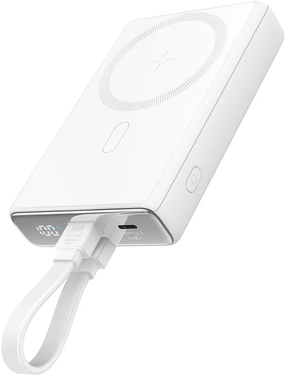 Εξωτερική Μπαταρία Wireless Joyroom JR-PBM01, 10000mAh, 20W, QC + PD + FQI, 1 x Lightning - 1 x QI - 1 x USB-C, Λευκή