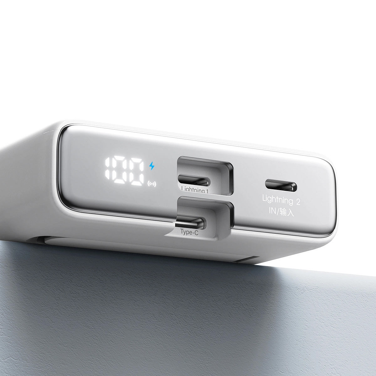 Εξωτερική Μπαταρία Wireless Joyroom JR-PBM01, 10000mAh, 20W, QC + PD + FQI, 1 x Lightning - 1 x QI - 1 x USB-C, Λευκή