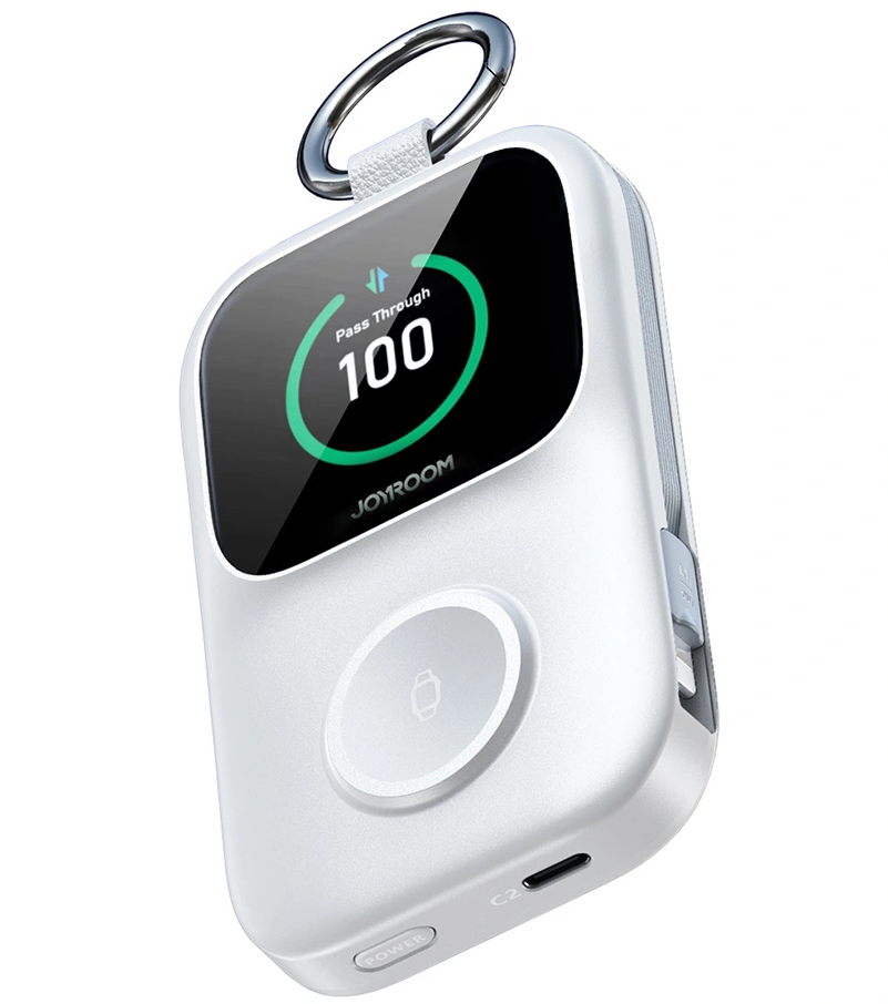 Εξωτερική Ασύρματη Μπαταρία Joyroom JR-W19, 5000mAh, 20W, QC + PD, 1 x Lightning - 1 x QI - 2 x USB-C, Λευκό